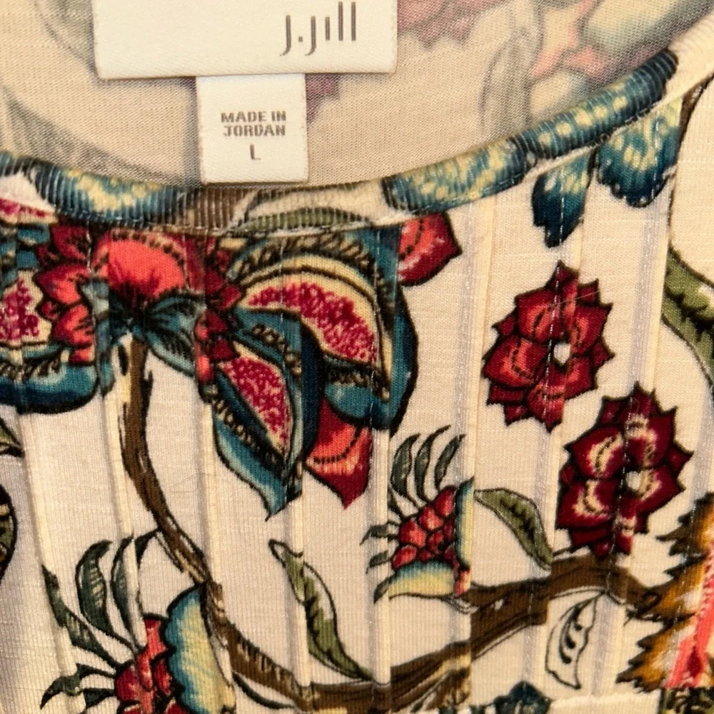 J Jill Print Dress Size Large Bust 45” worn Once Has Pockets! - Picture 3 of 5